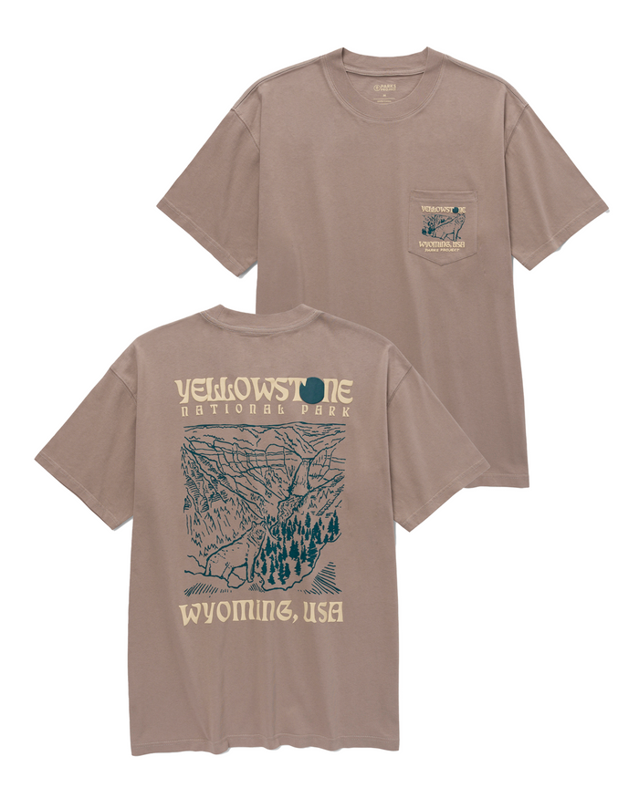 Shop Yellowstone Puff Print Pocket Tee Inspired by Yellowstone NP