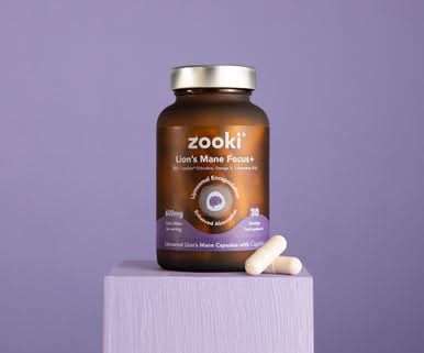 Zooki Liposomal Lions Mane Mushroom 600mg 30 Day Supply 60 Capsules
