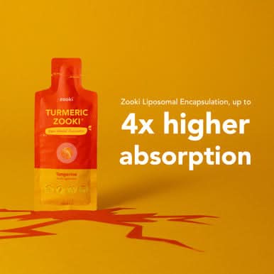 Zooki Liposomal Turmeric Curcumin 750mg  Tangerine Flavour 15ml 30 Sachets