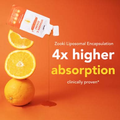 Zooki Liposomal Vitamin C 1,000mg Citrus Orange Flavour 15ml 14 Sachets