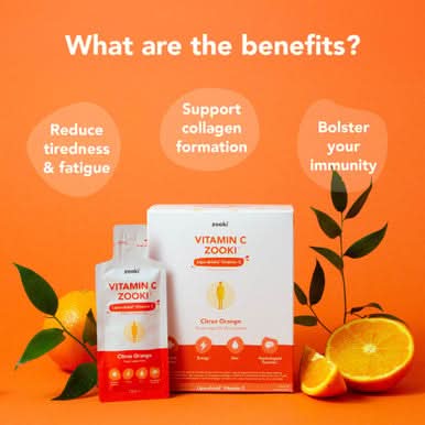 Zooki Liposomal Vitamin C 1,000mg Citrus Orange Flavour 15ml 14 Sachets