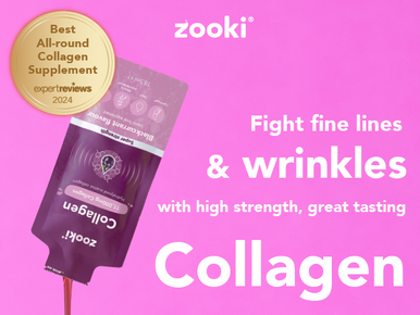 Zooki Super Strength Marine Collagen 11,000mg Blackcurrant Flavour 18.5ml 14 Sachets