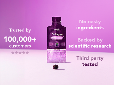 Zooki Super Strength Marine Collagen 11,000mg Blackcurrant Flavour 18.5ml 14 Sachets
